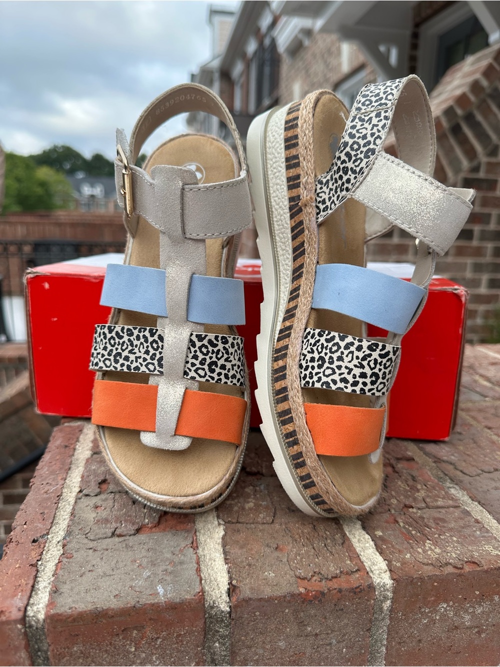 Women’s Rieker sandals, colorful, fun. NWT size 7